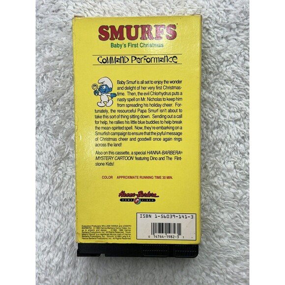 Smurfs Baby’s First Christmas VHS Hanna-Barbera Classic Cartoon 1990 90s - Picture 3 of 14
